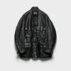 Chaqueta Caban de piel envejecida Chaqueta Caban de piel envejecida