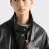 Chaqueta Caban de piel envejecida Chaqueta Caban de piel envejecida