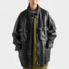 Chaqueta Caban de piel envejecida Chaqueta Caban de piel envejecida