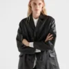 Chaqueta Caban de piel napa con doble botonadura Chaqueta Caban de piel napa con doble botonadura