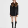 Chaqueta cabán de doble cashwool con botonadura sencilla Chaqueta cabán de doble cashwool con botonadura sencilla