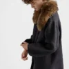 Chaqueta cabán de doble cashwool con botonadura sencilla Chaqueta cabán de doble cashwool con botonadura sencilla