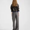 Chaqueta con capucha de piel napa Chaqueta con capucha de piel napa