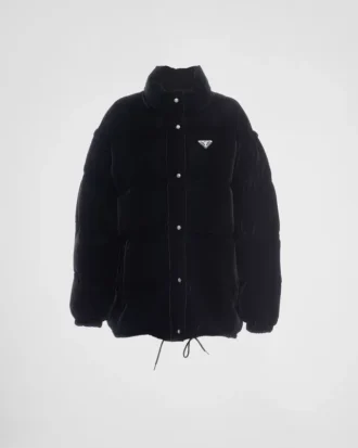 Chaqueta convertible de plumón y terciopelo