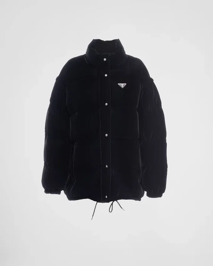 Chaqueta convertible de plumón y terciopelo Chaqueta convertible de plumón y terciopelo