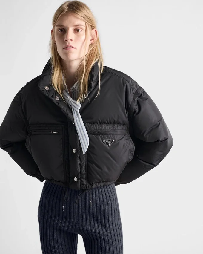 Chaqueta corta de plumón de Re-Nylon Chaqueta corta de plumón de Re-Nylon