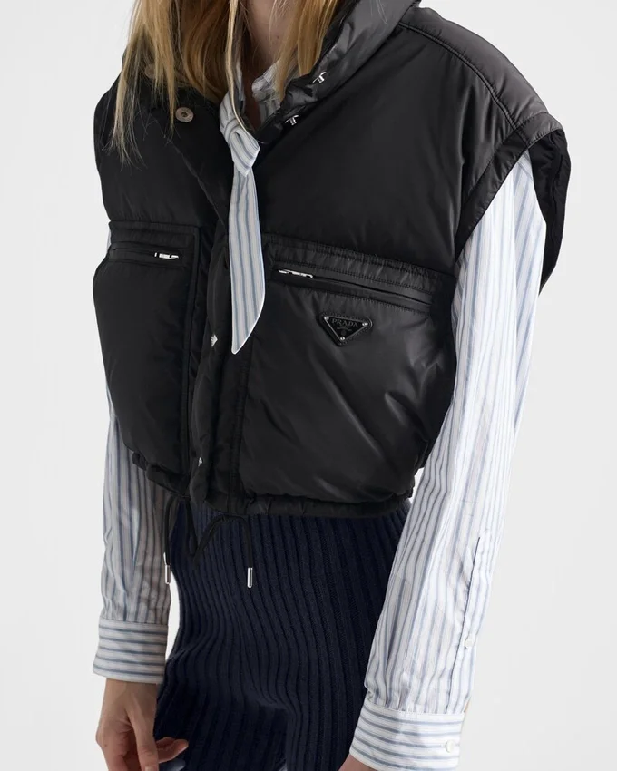 Chaqueta corta de plumón de Re-Nylon Chaqueta corta de plumón de Re-Nylon