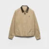 Chaqueta de algodón con detalles de cuero