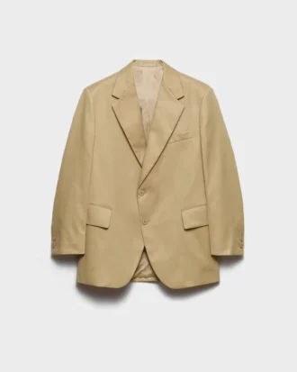 Chaqueta de algodón de botonadura sencilla