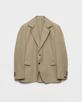 Chaqueta de algodón de botonadura sencilla