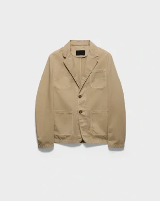 Chaqueta de algodón de botonadura sencilla