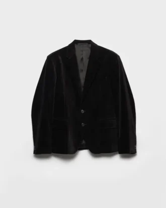Chaqueta de algodón de botonadura sencilla