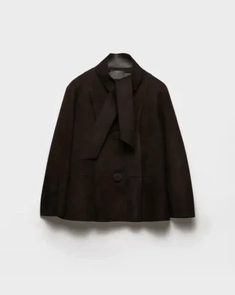 Chaqueta de ante laminado
