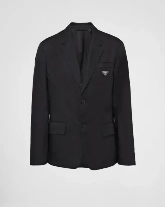 Chaqueta de botonadura simple de Re-Nylon