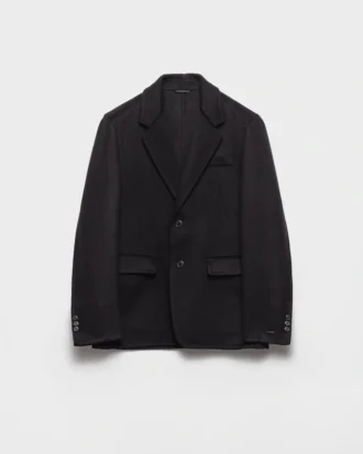 Chaqueta de cachemira de botonadura simple