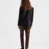 Chaqueta de cachemira de botonadura simple Chaqueta de cachemira de botonadura simple