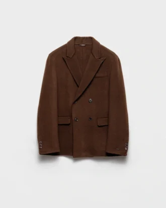 Chaqueta de cachemira de doble botonadura