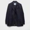 Chaqueta de chevrón de botonadura sencilla Chaqueta de chevrón de botonadura sencilla