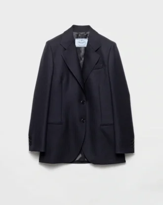 Chaqueta de chevrón de botonadura sencilla