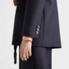 Chaqueta de chevrón de botonadura sencilla Chaqueta de chevrón de botonadura sencilla