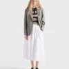 Chaqueta de cuadros grisalla de botonadura sencilla Chaqueta de cuadros grisalla de botonadura sencilla