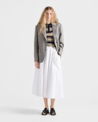 Chaqueta de cuadros grisalla de botonadura sencilla