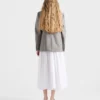 Chaqueta de cuadros grisalla de botonadura sencilla Chaqueta de cuadros grisalla de botonadura sencilla