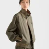 Chaqueta de cuello alto de popelín Chaqueta de cuello alto de popelín