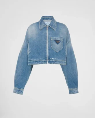 Chaqueta de denim orgánico de corte corto