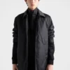 Chaqueta de felpa de algodón con cremallera y detalles de Re-Nylon Chaqueta de felpa de algodón con cremallera y detalles de Re-Nylon