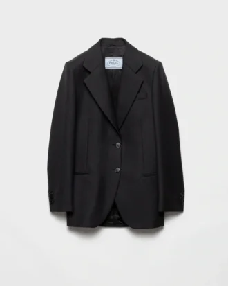 Chaqueta de gabardina de botonadura sencilla