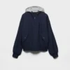 Chaqueta de lana con capucha