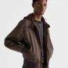 Chaqueta de lana con capucha