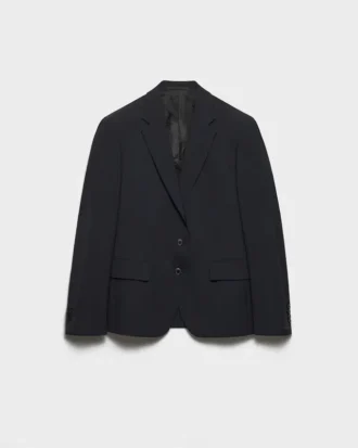 Chaqueta de lana de botonadura sencilla Chaqueta de lana de botonadura sencilla