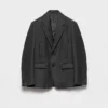Chaqueta de lana de botonadura sencilla Chaqueta de lana de botonadura sencilla