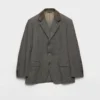 Chaqueta de lana de botonadura sencilla Chaqueta de lana de botonadura sencilla