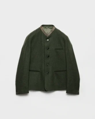 Chaqueta de lana de botonadura sencilla Chaqueta de lana de botonadura sencilla