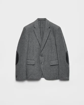 Chaqueta de lana de botonadura sencilla