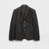 Chaqueta de lana de botonadura sencilla Chaqueta de lana de botonadura sencilla