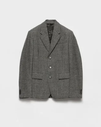 Chaqueta de lana de botonadura sencilla