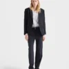 Chaqueta de lana de botonadura sencilla Chaqueta de lana de botonadura sencilla