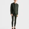 Chaqueta de lana de botonadura sencilla Chaqueta de lana de botonadura sencilla