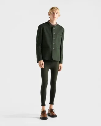 Chaqueta de lana de botonadura sencilla Chaqueta de lana de botonadura sencilla