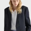 Chaqueta de lana de botonadura sencilla Chaqueta de lana de botonadura sencilla