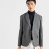 Chaqueta de lana de botonadura sencilla Chaqueta de lana de botonadura sencilla