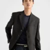 Chaqueta de lana de botonadura sencilla Chaqueta de lana de botonadura sencilla