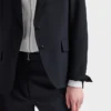 Chaqueta de lana de botonadura sencilla Chaqueta de lana de botonadura sencilla