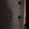 Chaqueta de lana de botonadura sencilla Chaqueta de lana de botonadura sencilla