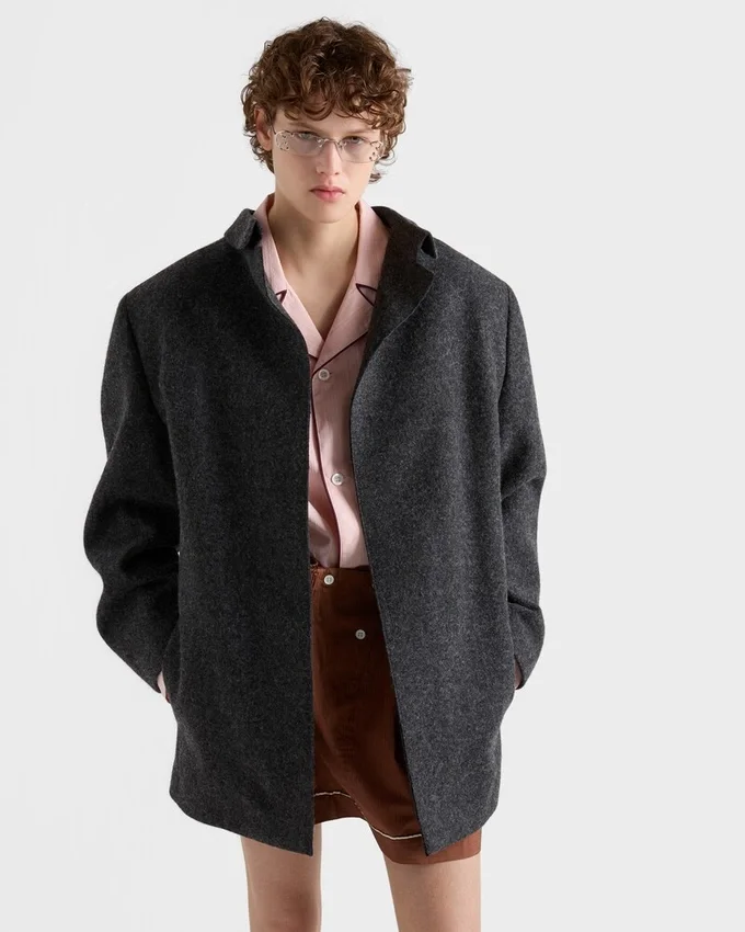Chaqueta de lana de Shetland de botonadura sencilla Chaqueta de lana de Shetland de botonadura sencilla