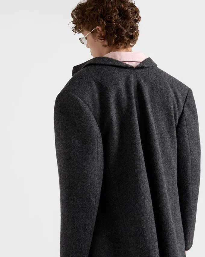 Chaqueta de lana de Shetland de botonadura sencilla Chaqueta de lana de Shetland de botonadura sencilla